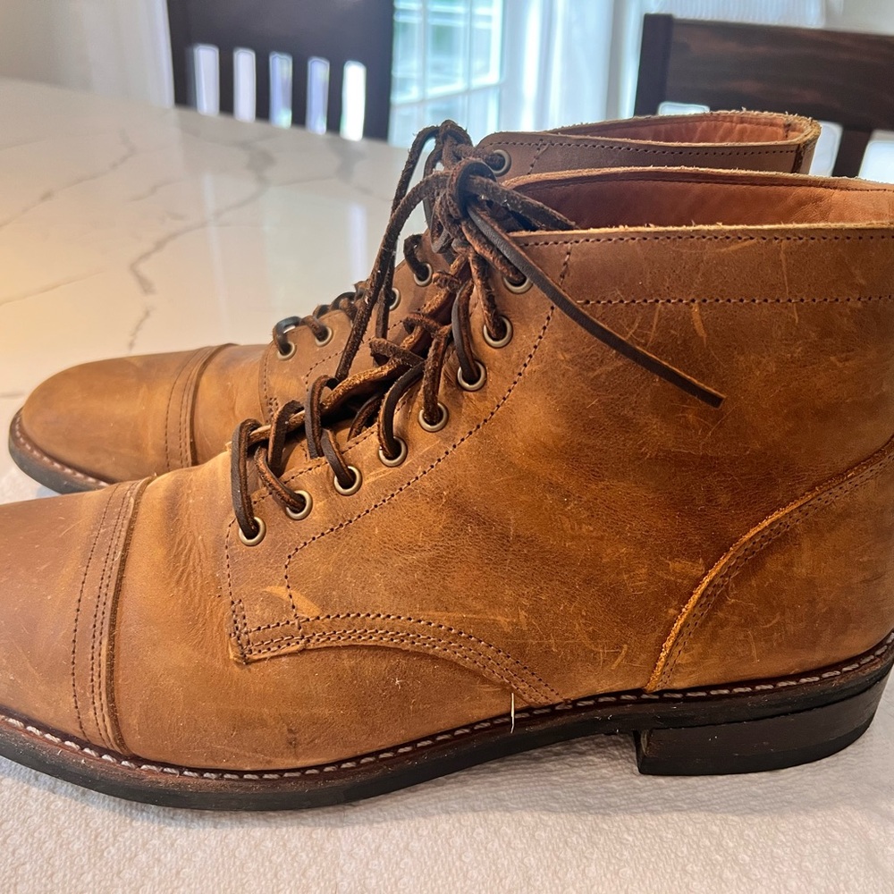 Thursday Boot Company Tan Leather Lace-Up Boots. EUC